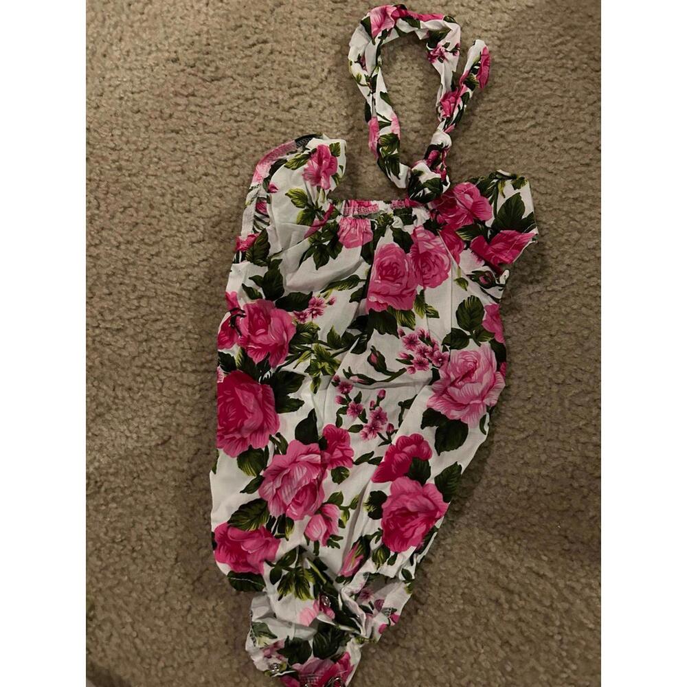 Baby outfit 80 size with headband floral